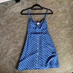 Blue polka dot dress